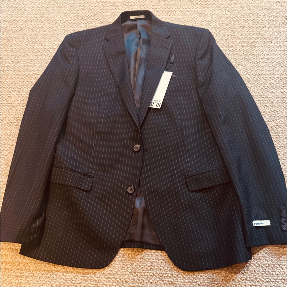 Bar iii black pinstripe suit jacket